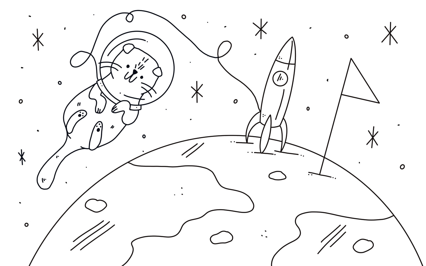 Cats in Space | Colouring Book