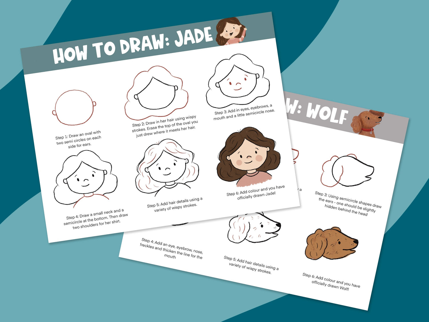 How to Draw Jade and Wolf